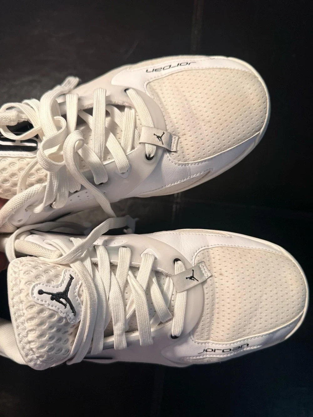Jordan Women's Heir White and Black Low-Top Basketball Sneakers Size 9.5